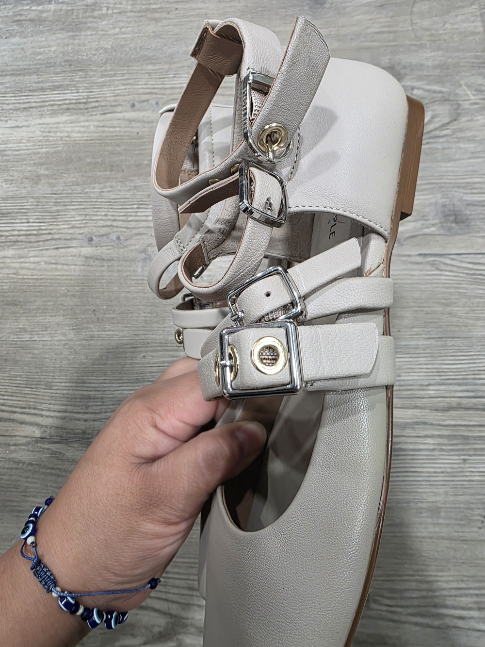 Free People Hart Flat in the beige/cafe colorway - Picture 3 of 9